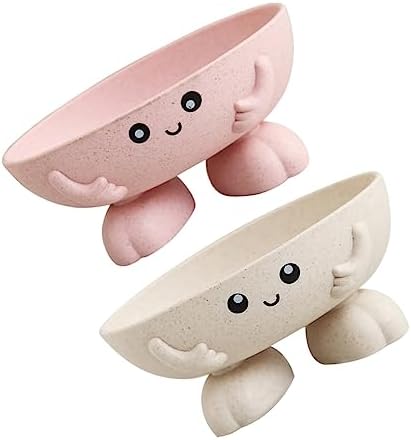Cute Cartoon Soap Holder Set for Bathroom Kitchen