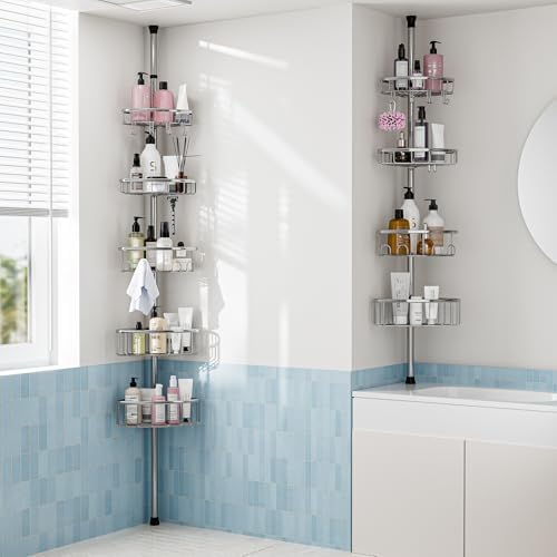 EssenceMe Corner Shower Caddy Tension Pole