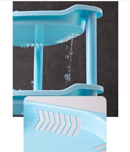 Plastic Corner Shelf 4 Tier Bathroom Organizer for Space
