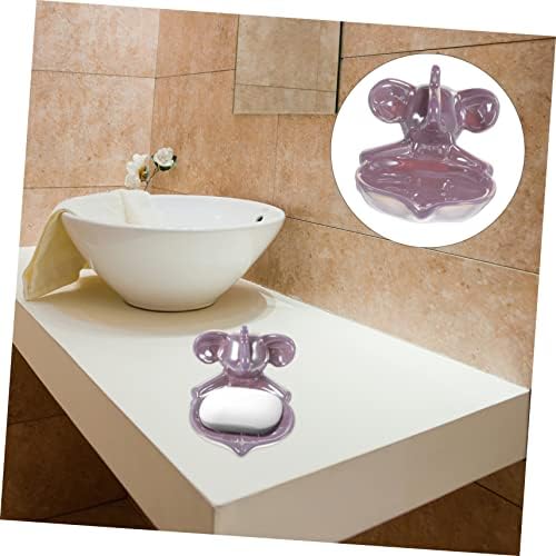 Elephant Ceramic Soap Tray - Durable Elegant Design for Home Kitchen
