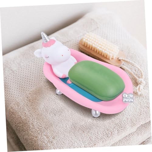 2pcs Cute Cartoon Animal Soap Holder Vinyl Dish for Bathroom