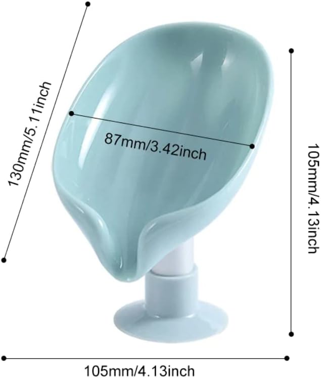 2PCS Suction Cup Soap Dish for Bathroom and Kitchen Use