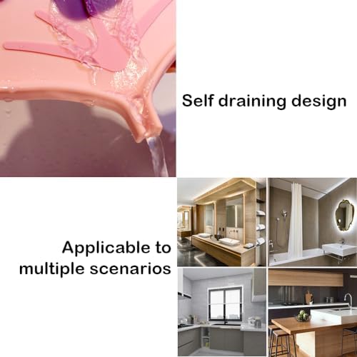 Self Draining Silicone Soap Dish 2 Pcs Ginkgo Leaf Shape
