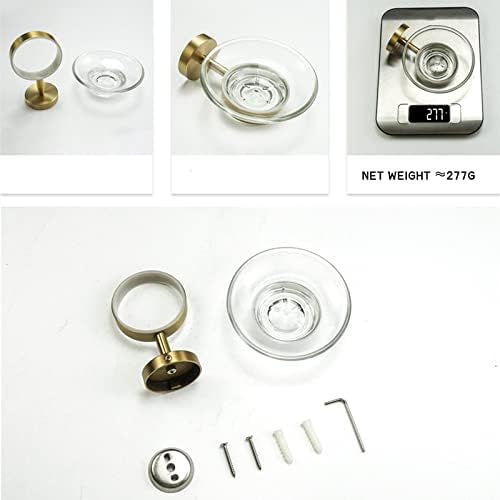 Gold-Plated Towel Bar Rail with Soap Dish