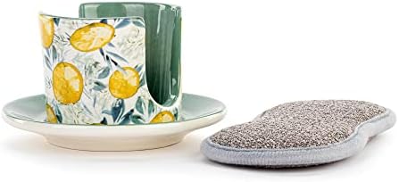 Perfect Lemon Pattern Partnered with Sponge Dish for Clean Living