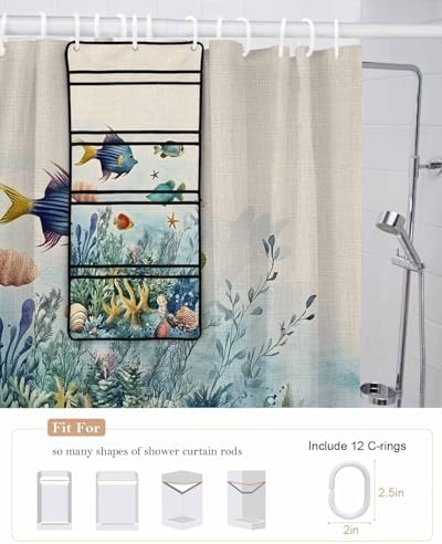 Stylish Mesh Shower Organizer with 10 Storage Pockets and Water_repellent Design
