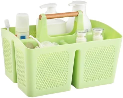 Haundry 3 Compartment Shower Caddy Organizer with Handle Portable Bathroom Essential Organizer