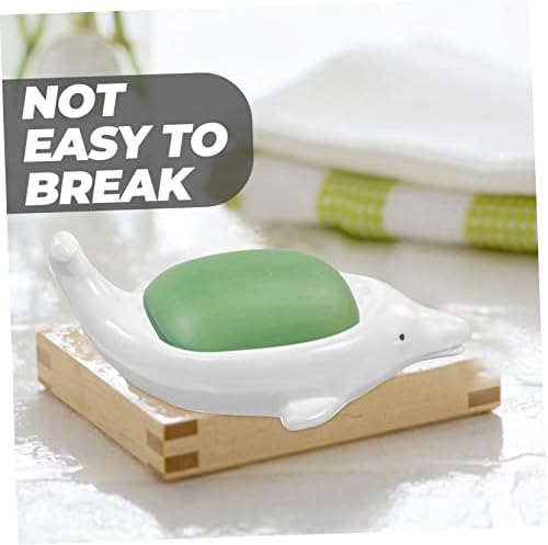 Elegant Self-Draining Ceramic Dolphin Soap Dish