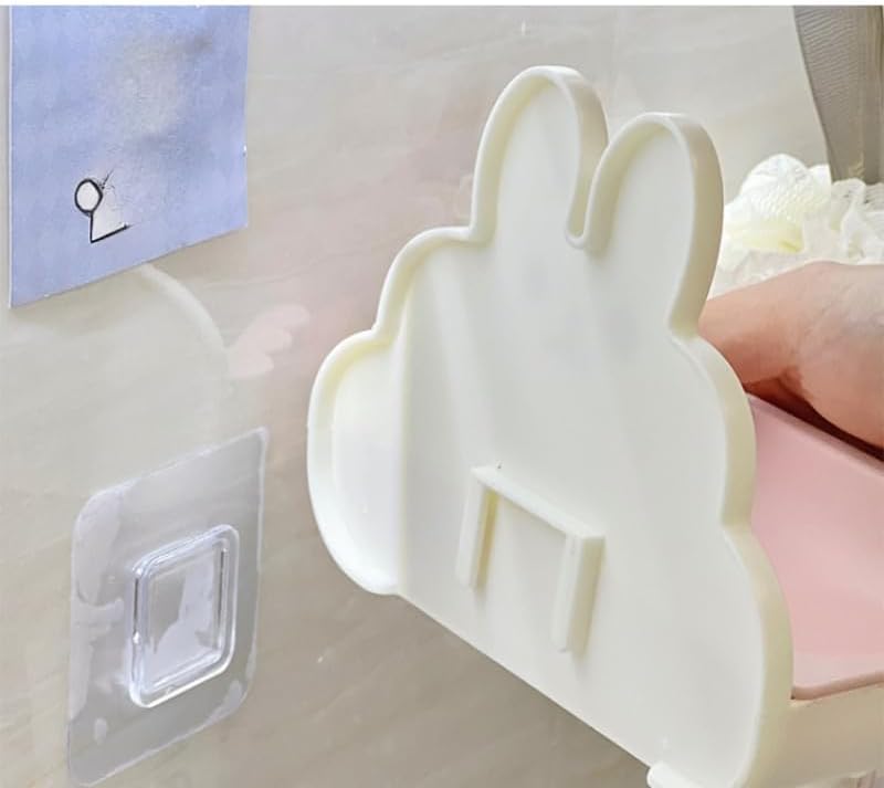 adorable wall-mounted bear bunny soap dish