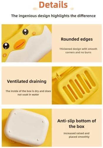Adorable Travel HomeSoap Holder Cartoon Duck Design
