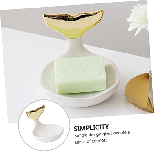 Modern JECOMPRIS Soap Holder Space-Saving Fishtail Design