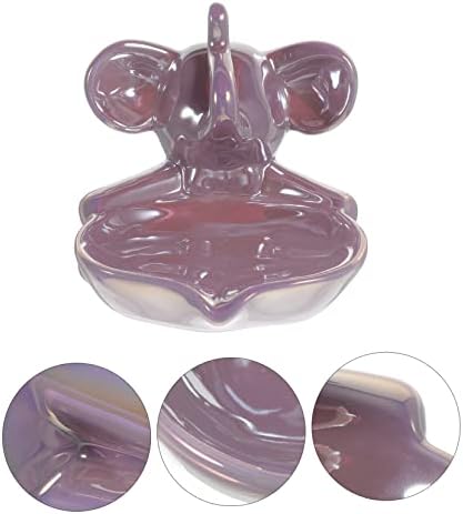 ABOOFAN Elephant Ceramic Soap Dish Holder for Bathroom Kitchen