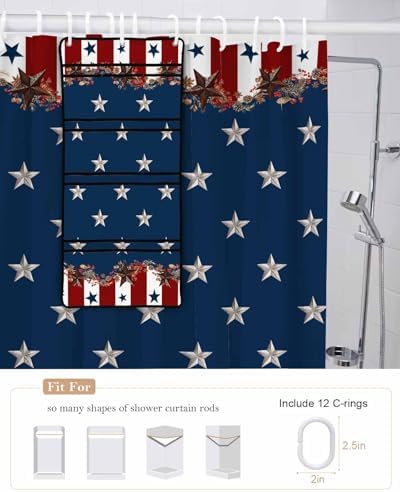 ZFUNCING Country Star Mesh Showing Organizer Set Waterproof and Easy to Install