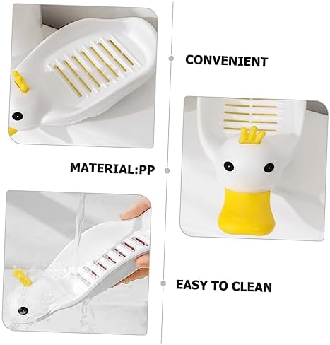 Cute Plastic Soap Dish Self-Draining Animal Design Space-Saving