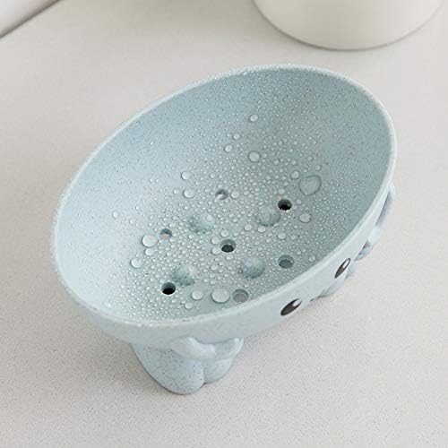 Ganolandstar Cute 4pc Wheat Straw Soap Case Holder Portable Travel