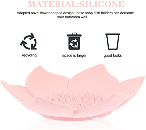 Floral Silicone Soap Holder with draining feature