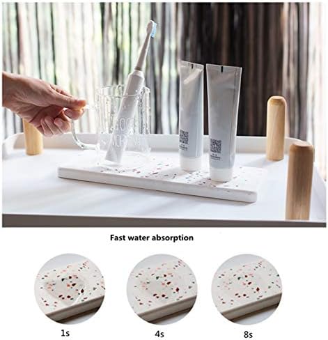 JUNMIN Diatomite Moisture Absorbent Bathroom Shelf Dish Creative Household Good