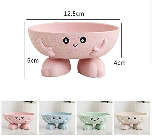 Ganolandstar Cute 4pc Wheat Straw Soap Case Holder Portable Travel