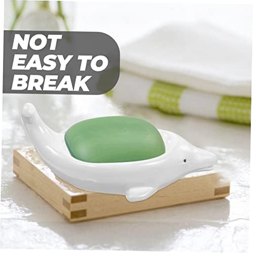 Ceramic Dolphin Soap Holder for Bathroom and Kitchen