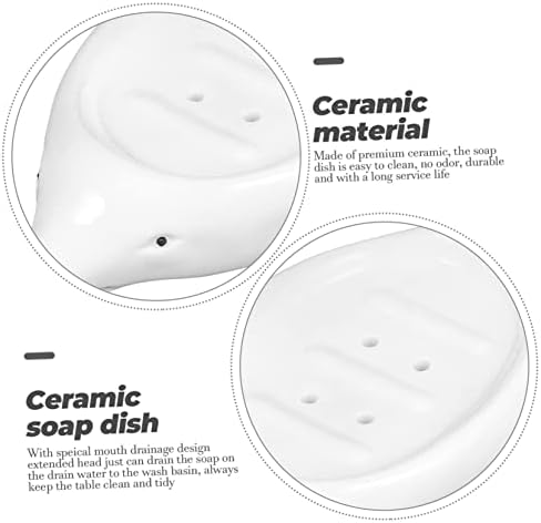 Ceramic Dolphin Soap Holder for Bathroom and Kitchen