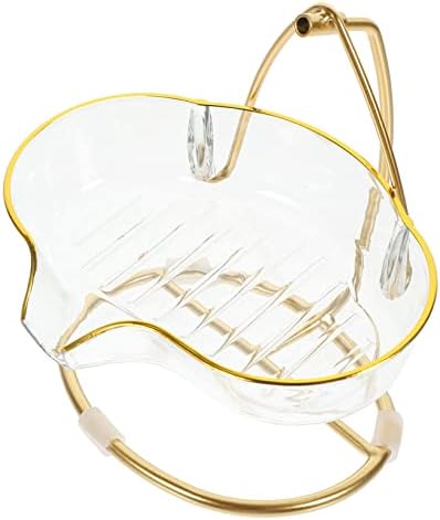 Zerodeko Clear Soap Holder with Iron Stand