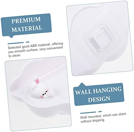 Homoyoyo Cartoon Cloud Wall-Mounted Soap Dish Punch Holder Self-Draining Design
