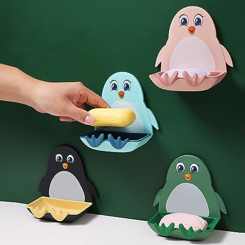 Wall Mounted Penguins Soap Box Decorative Organizer 1