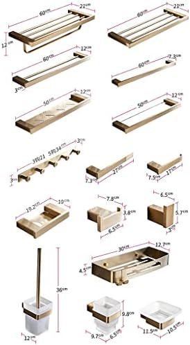 LeGDOr Bathroom Accessory Set 304 Stainless Steel Gold
