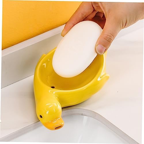 VALICLUD Cute DC Ceramic Dish Self-Draining Perfect for the Bathroom Kitchen