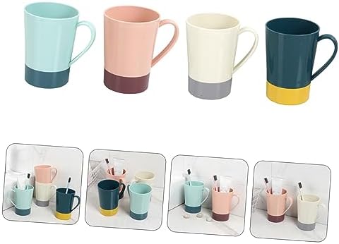 4-Piece Travel-Friendly PP Material Toothbrush Cup Rinsing Holder