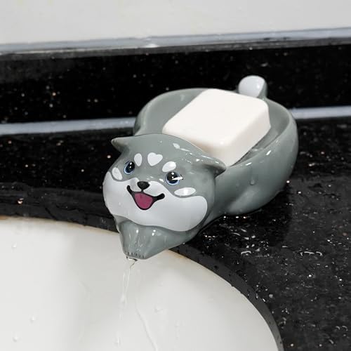 Ceramic Soap Dish Siberian Husky