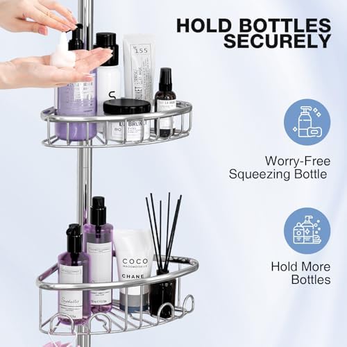 EssenceMe Corner Shower Caddy Tension Pole