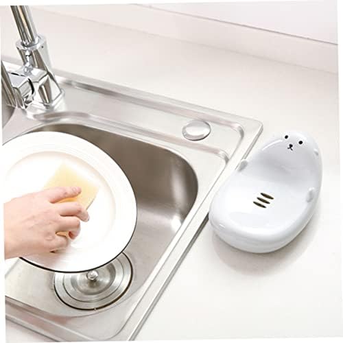 Beatifufu 3pc Cartoon Travel Soap Holder Boys and Girls Self-Draining bathroom Organizer
