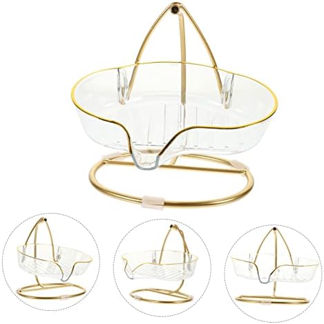 Zerodeko Clear Soap Holder with Iron Stand