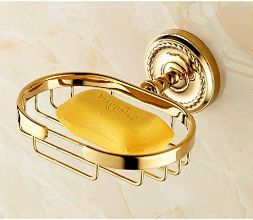_soap dish with polished gold finish