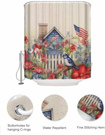Waterproof Shower curtain with mesh caddy for home use