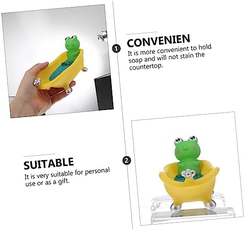 Stylish Frog-shaped Bathtub-Style Reusable Sponge Bath Soap Holder