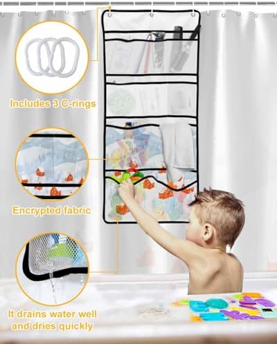 ZFUNCING Mesh Shower Organizer Set