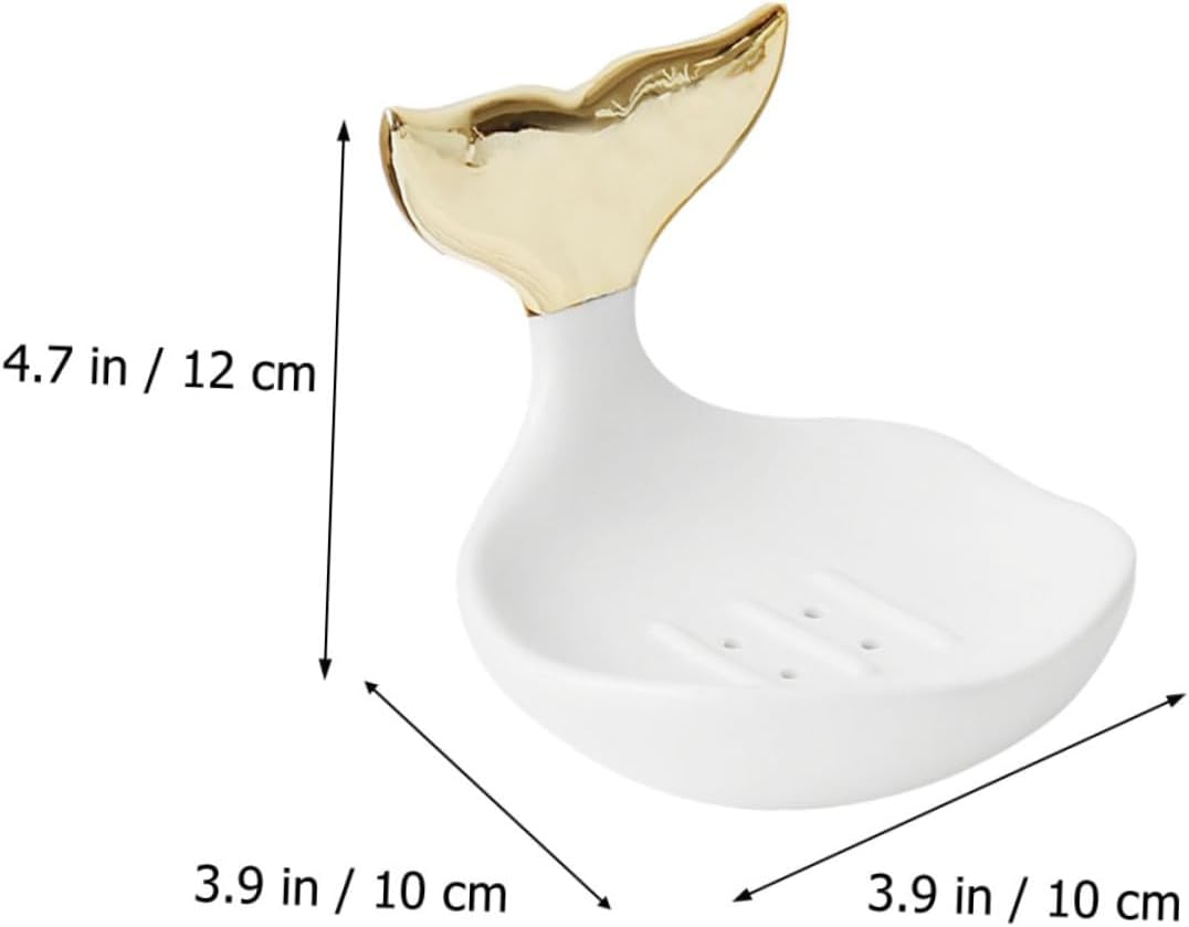 Modern JECOMPRIS Soap Holder Space-Saving Fishtail Design