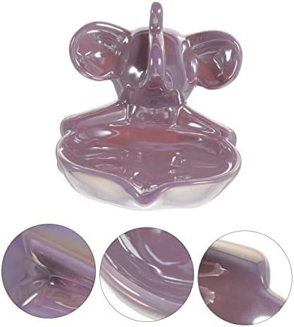 Adorable Ceramic Elephant Soap Dish Self-Draining for Bathroom Kitchen