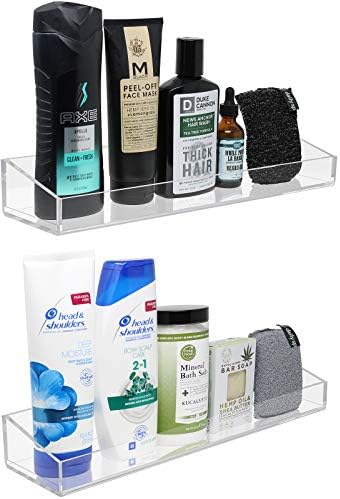 Floating Acrylic Bathroom Caddy 2-Pack