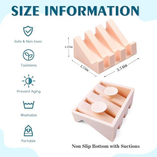 Upgrade Silicone Soap Dishes with Suction Drainage