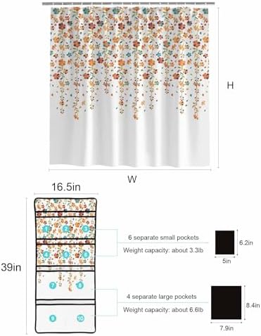 Sleek Mesh Organizer in Botanical Floral Design