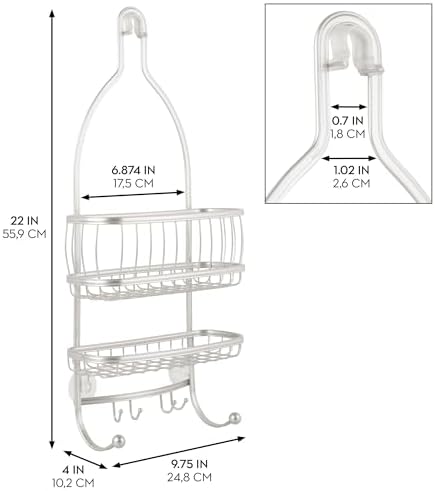 Stylish iDesign York Hanging Shower Caddy Organizer for Your Bathroom