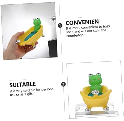 Frog Style Bath Soap Holder Travel-Friendly Self-Draining