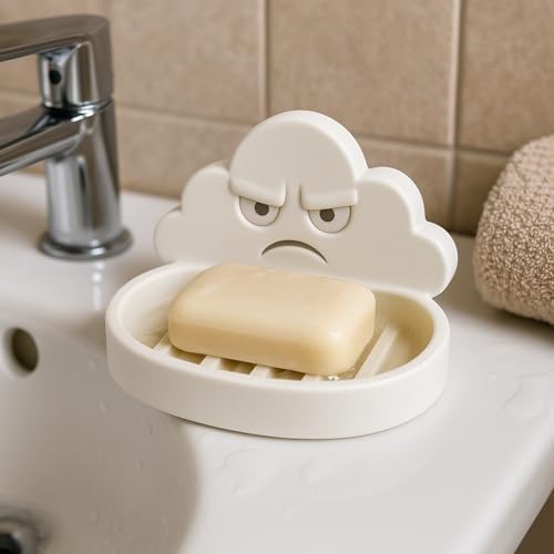 Grumpy Cloud Soap Dish compact fun for the bathroom