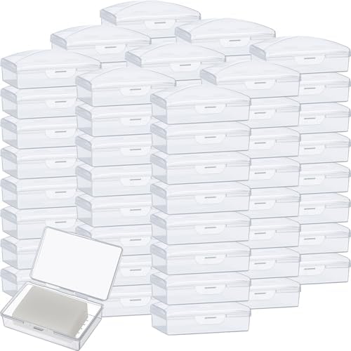 50 Pcs Bulk Plastic Soap Boxes with Lid Portable Travel Set
