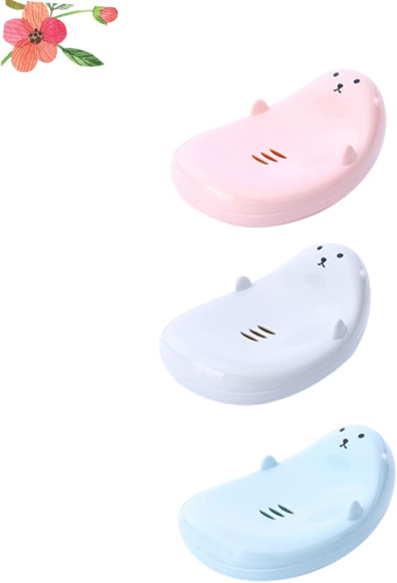 Ann Cartoon 3-Piece Soap Draining Box for Kids