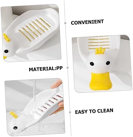 GLEAVI Cute Duck Shape Self-Draining Soap Dish