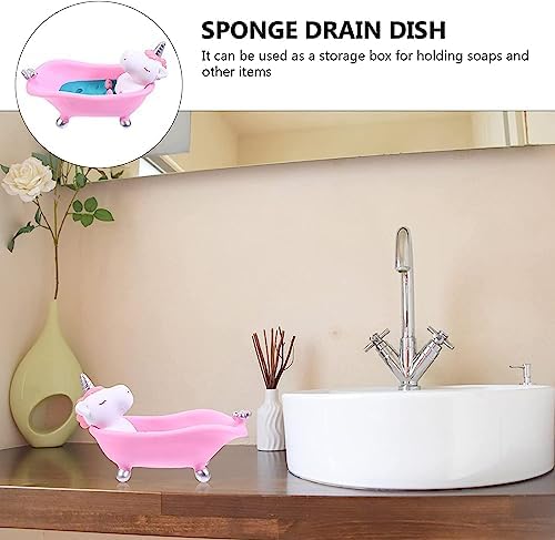 Gatuida 1-Piece Cartoon Animal Bathtub Unicorn Soap Box
